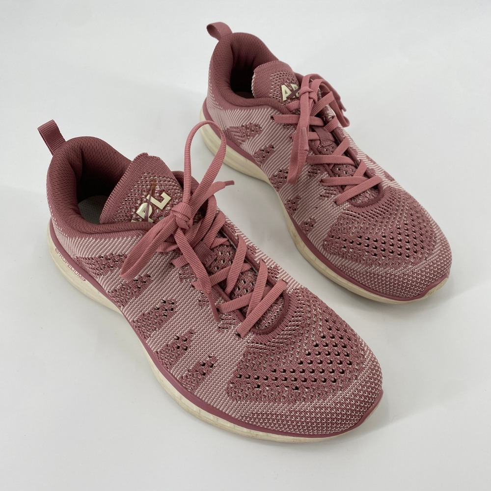 APL TechLoom Pro Running Shoes Women‎ Size 10 Dusty Rose Pink Knit Sneakers